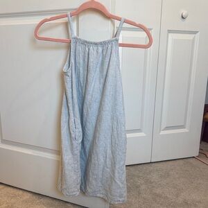 Copper Key Girl’s Blue Striped Sleeveless Dress